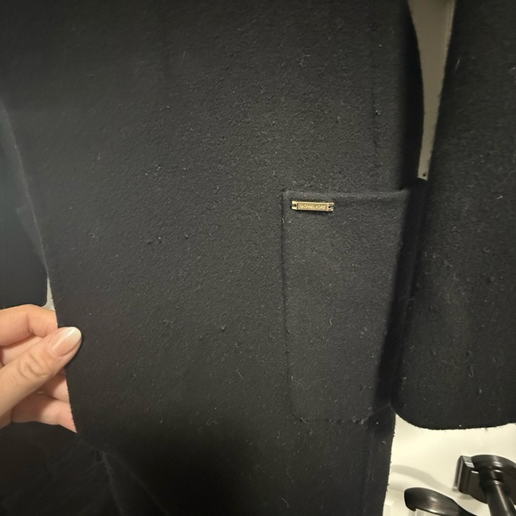 MICHAEL Michael Kors Black Trench Coat - Picture 3 of 4